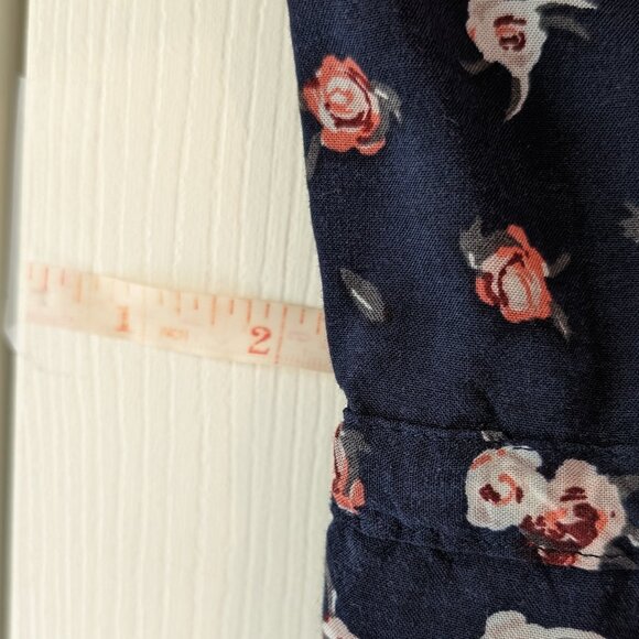 Blue, floral tank top XL - Picture 7 of 9